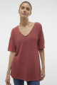 T-shirt basique coloris Marsala