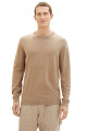 Pull basic col rond noisette