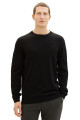 Pull basic col rond noir