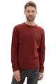 Pull basic col rond bordeaux