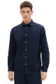 Chemise coton stretch bleu marine