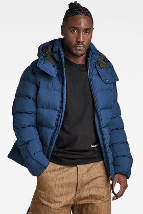 doudoune à capuche G-Whistler Padded bleue homme