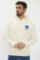 Sweat à Capuche beige broderie Cold hearts