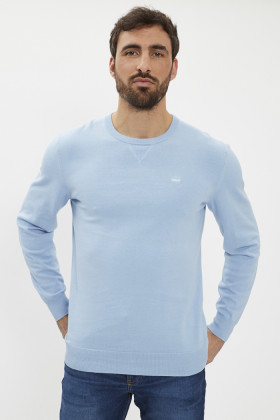 Pull Léger bleu ciel homme levi's en coton mélangé