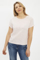 T-shirt rose Margot en coton flammé