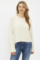 Pull en maille Jupiter beige col rond