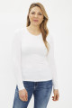 T-shirt Mila manches longues blanc