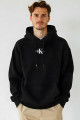 Hoodie noir mono logo à capuche