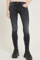 Jeans Lynn mid skinny noir délavé