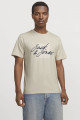 T-shirt col rond beige