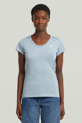 T-shirt slim bleu femme