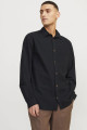 Chemise en lin et coton noire