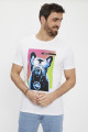 T-shirt Bulldog blanc