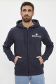 Hoodie zippé bleu marine