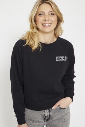 Sweat noir col rond