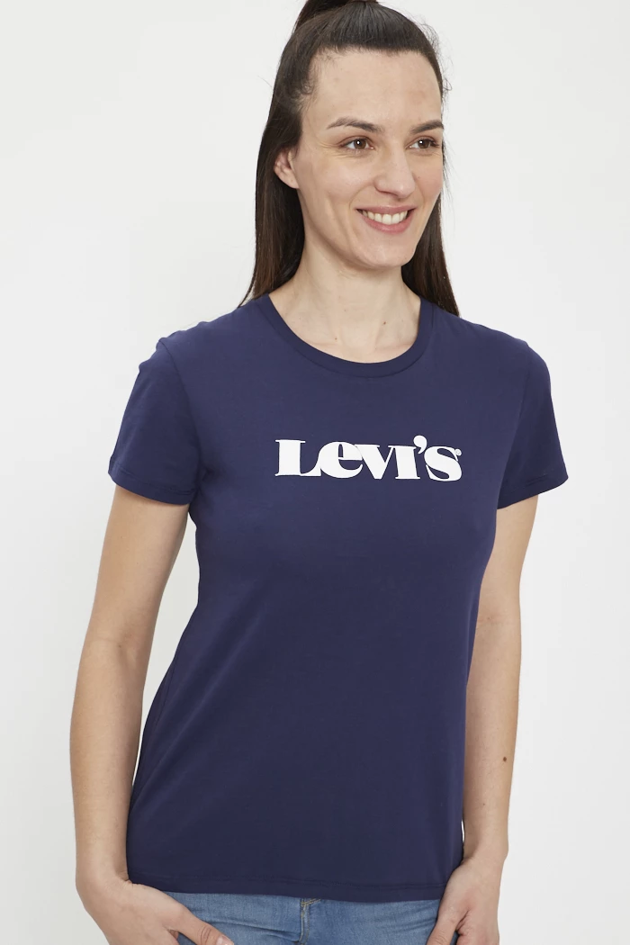 Tee shirt levis bleu marine femme on sale