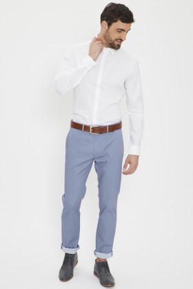 Pantalon chino bleu