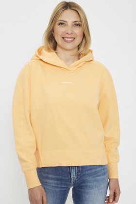 Sweat à capuche orange