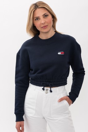 Sweat crop bleu marine