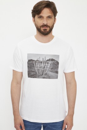 T-shirt blanc imprimé