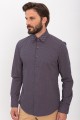 Chemise bleu marine à motifs 