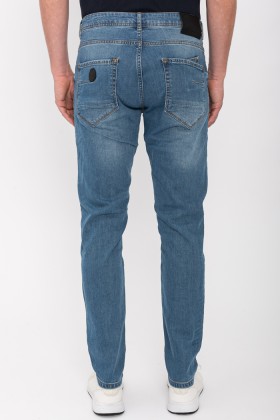 Jeans slim usé