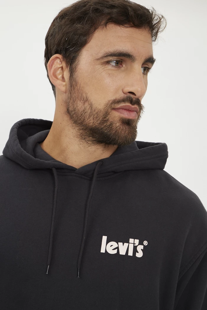 Levis Sweat Capuche Homme De Couleur Noir 2073986-noir00 - Modz