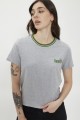 T-shirt gris imprimé