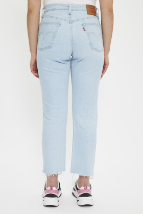 Jeans 501 cropped bleu délavé