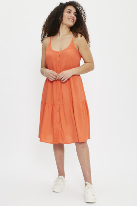 Robe fluide orange