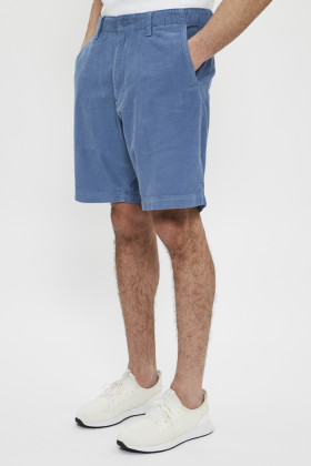 Short velours bleu