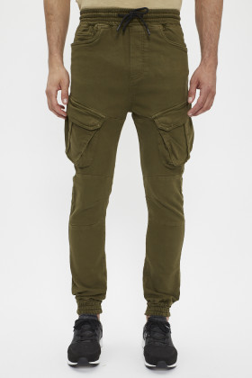 Pantalon cargo kaki