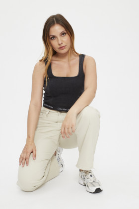 Débardeur cropped pour femme calvin klein