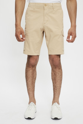 Short multipoches beige pour homme