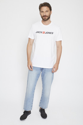 T-shirt Gris Homme Jack & Jones Neck pas cher 