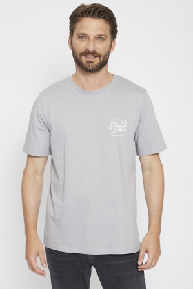 T-shirt gris manches courtes pour homme