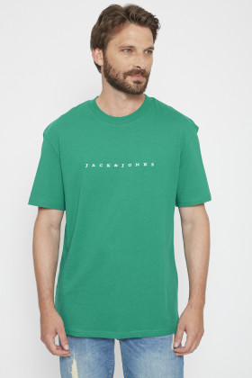 T-shirt vert au logo brodé