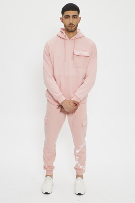 Sweat à capuche rose pour homme