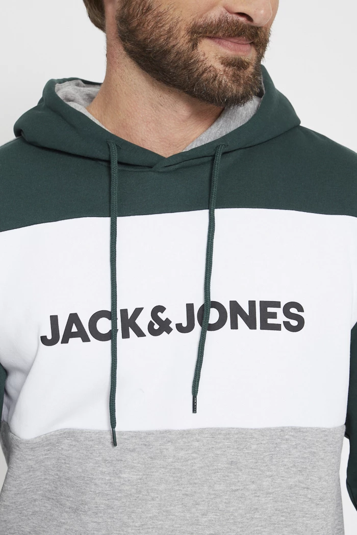 Sweat à capuche Blanc Homme Jack & Jones Logo