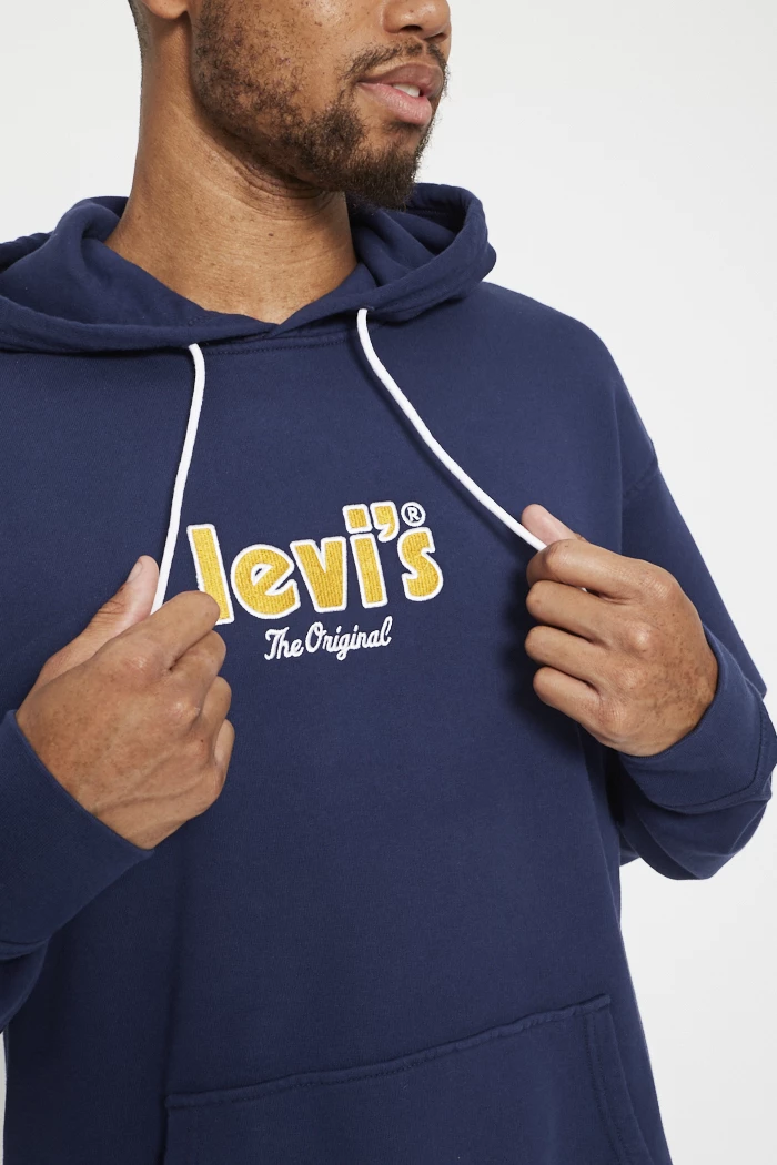 LEVI'S HOMME MAIN Poche Pull Capuche Pull Imprimé Graphique Sweat