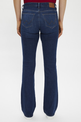 Jeans bootcut modèle EVIE bleu foncé Wrangler