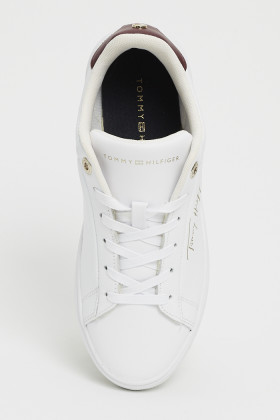 Sneakers blanches en cuir pour femme Tommy Hilfiger