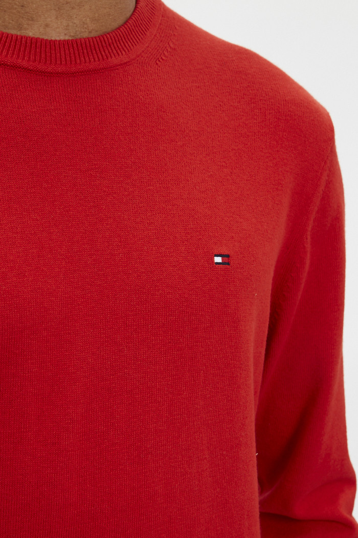 TOMMY HILFIGER: Pull homme - Rouge
