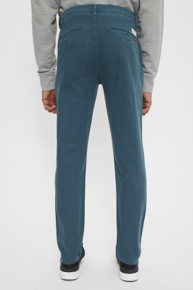 Chino slim bleu atlantic