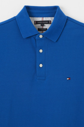 Polo bleu manches courtes Tommy Hilfiger