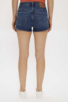 short en jean 501 original dark indio effet usé