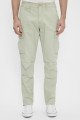 Pantalon cargo coupe droite beige