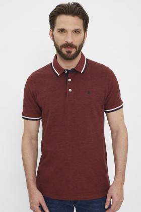 Polo jack & jones bordeaux